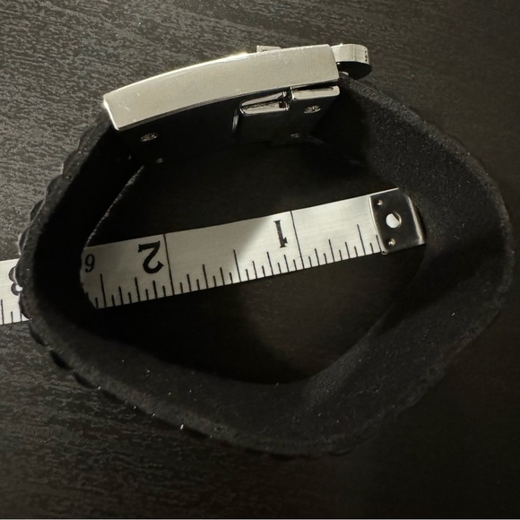 ⚜️3 for $30⚜️Glittery Black Faceted Acrylic Bracelet Stainless Steel Heart Clasp - Picture 10 of 10